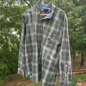 Green Chaps Long Sleeve Dress Shirt